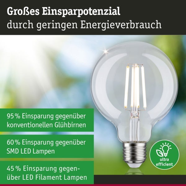 Eco-Line Filament 230V LED Globe G95 E27 840lm 4W 4000K Klar