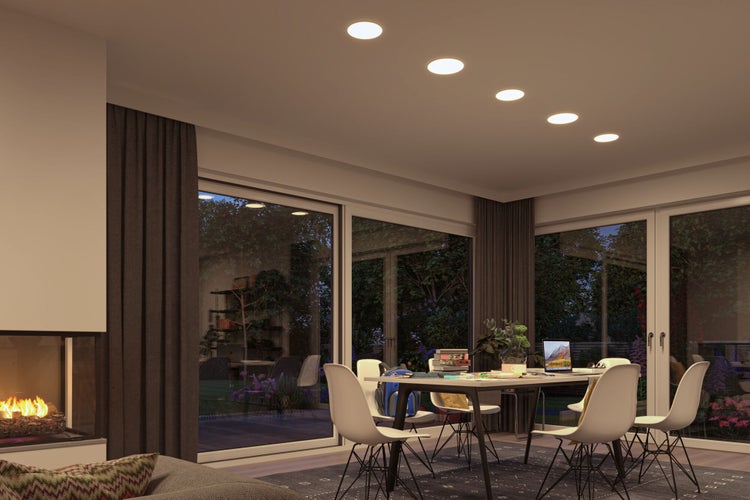 VariFit LED Einbaupanel Smart Home Zigbee 3.0 Veluna IP44 rund 215mm 17W 1300lm Tunable White Satin dimmbar