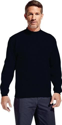 Dunkelblaues Langarmshirt mit Stehkragen für Herren