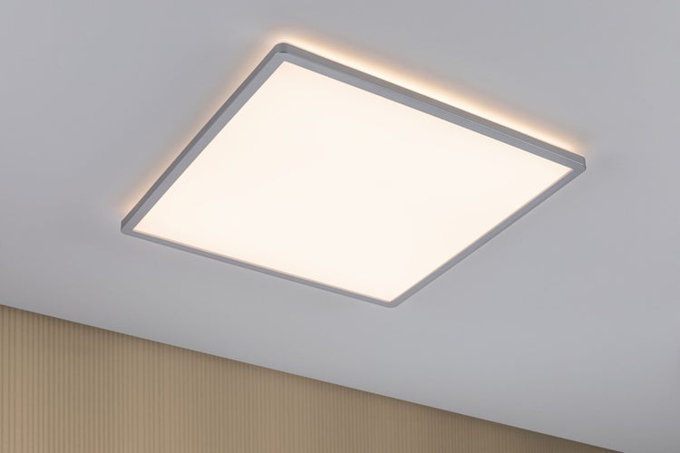 LED Panel 3-Step-Dim Atria Shine Backlight eckig 420x420mm 22W 2200lm 3000K Chrom matt dimmbar