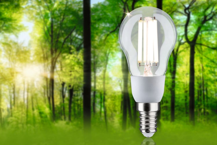 Eco-Line Filament 230V LED Tropfen E14 1er-Set 100mm 525lm 2,5W 4000K Klar