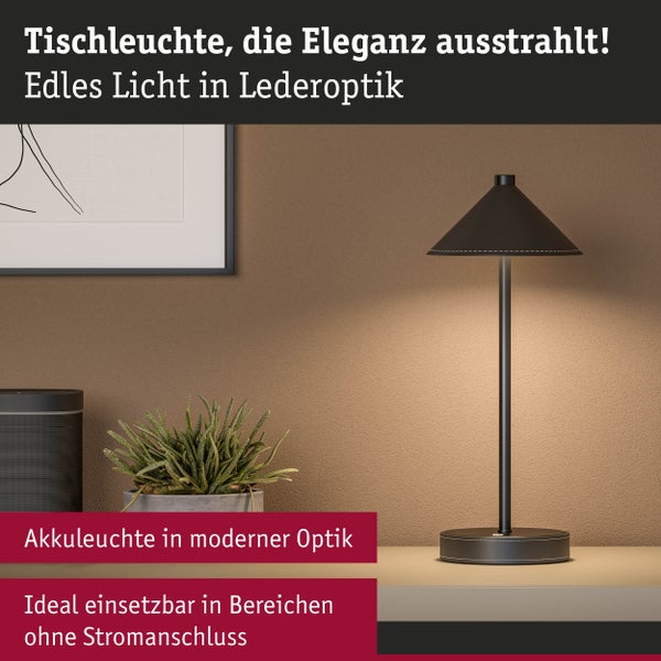 Mobile Tischleuchte Pellini White Switch 300lm 2W Schwarz matt