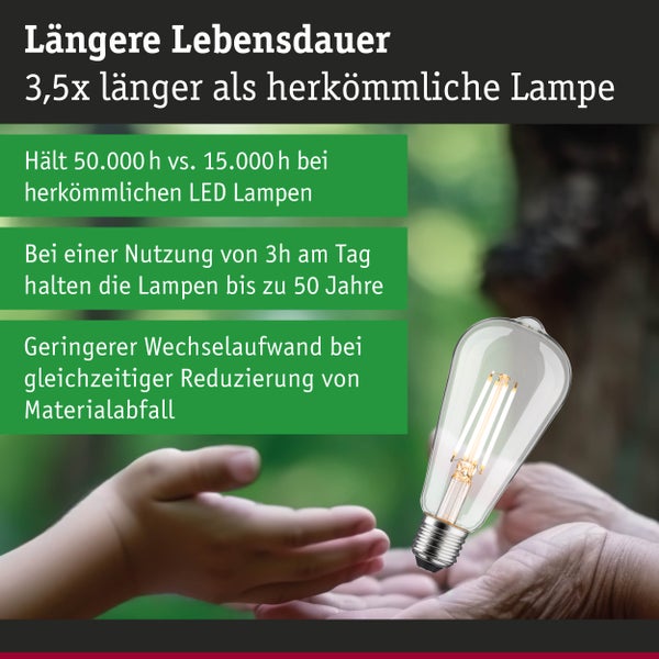 Eco-Line Filament 230V LED Kolben ST64 E27 806lm 4,3W 3000K dimmbar Klar