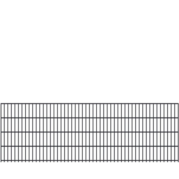 Doppelstabzaunmatte Draht: 8/6/8 mm Breite: 2,5 m Höhe: 830 mm Anthrazit