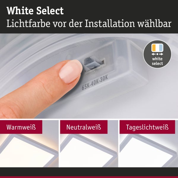 LED Panel Atria Shine IP44 eckig 190x190mm 8W 1160lm 3000 - 6500K Weiß