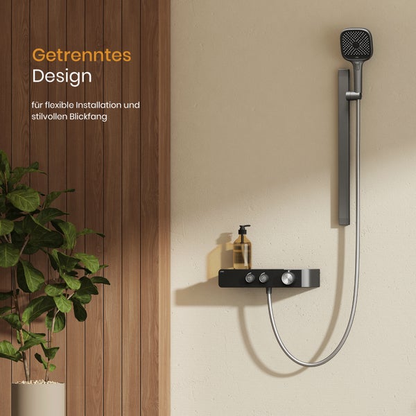 Duschsystem mit Handbrause und Ablage für Badezimmer