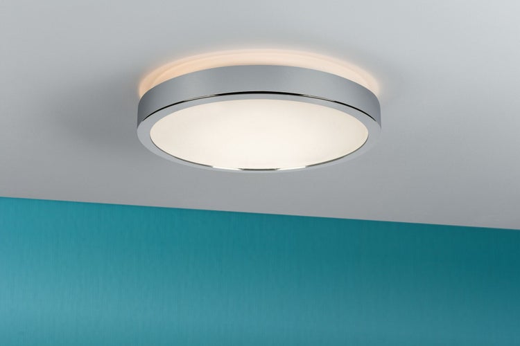 Runde Deckenleuchte mit Chromrahmen