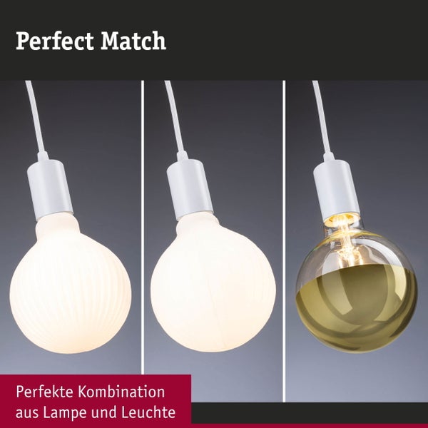 Pendelleuchte Ravi IP44 E27 3000K 400lm 4,3W Weiß matt dimmbar