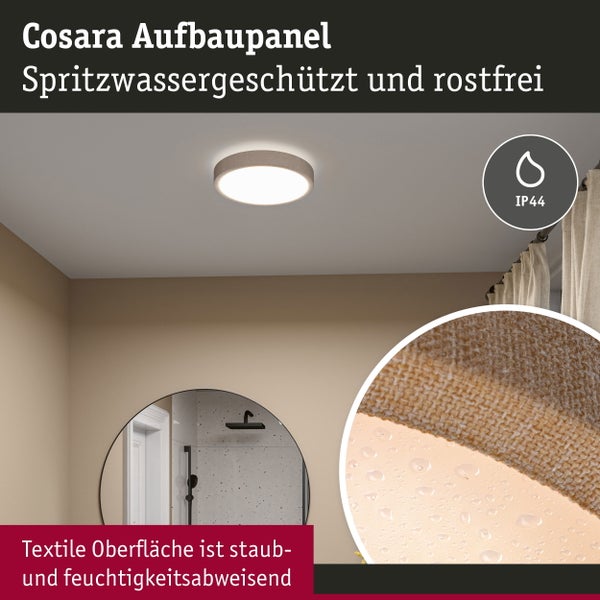 LED Panel Cosara IP44 rund 300mm 15W 1300lm 3000K Beige