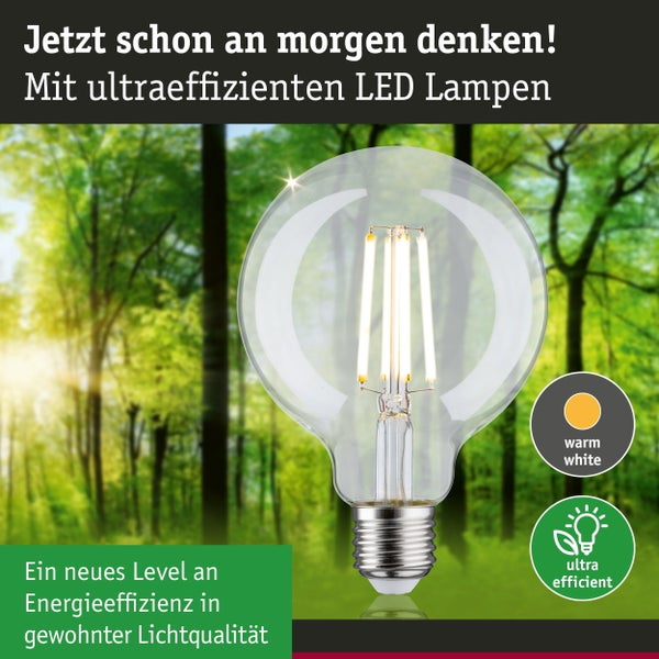 Eco-Line Filament 230V LED Globe G95 E27 840lm 4W 3000K Klar