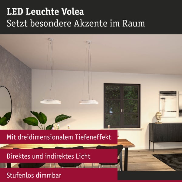 Pendelabhängung Volea Weiß, Silber