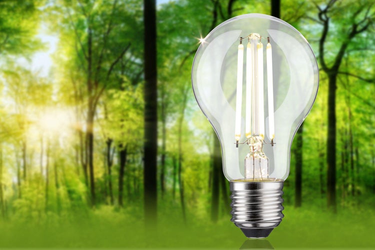 Eco-Line Filament 230V LED Birne E27 Einzelleuchte 806lm 4,3W 4000K dimmbar Klar
