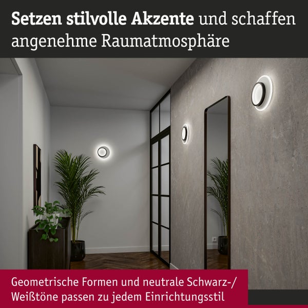 LED Wandleuchte 2Form 4000K 1190lm / 870lm 230V 9,5W / 7W Weiß, Schwarz