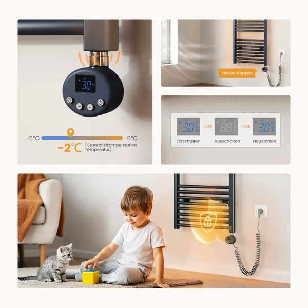 Digitales Thermostat für Heizkörper zur Temperaturregelung.