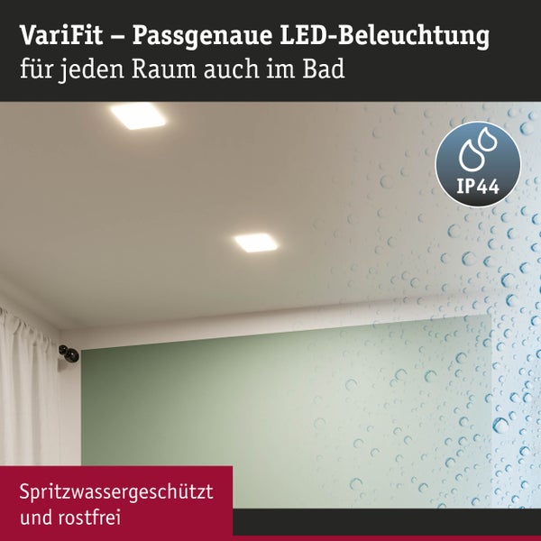 VariFit LED Einbaupanel Smart Home Zigbee 3.0 Veluna Edge IP44 eckig 160x160mm 15,5W 1000lm Tunable White Weiß dimmbar
