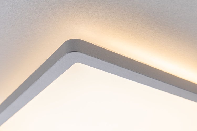 LED Panel 3-Step-Dim Atria Shine Backlight eckig 420x420mm 22W 2200lm 3000K Chrom matt dimmbar