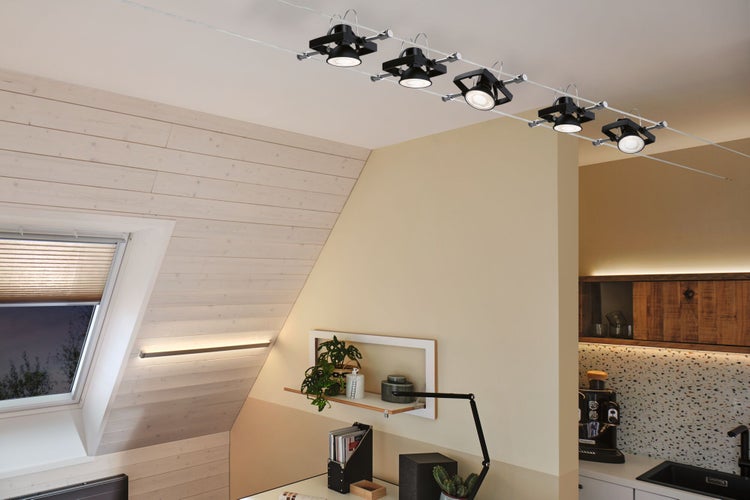 Standard 12V LED Reflektor GU5,3 3er-Set 3x450lm 3x6W 2700K Schwarz