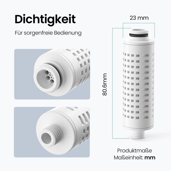 EMKE Duschfilter, PP-Baumwollfilter, Effektive Entchlorung und Entfernung von Verunreinigungen, Einfache Installation, Geeignet für EMKE F11 und F22 Thermostat