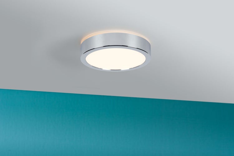 Runde Deckenleuchte aus Metall mit Licht