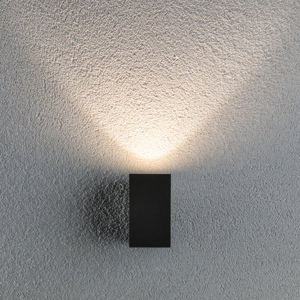 LED Wandleuchte Flame IP44 eckig 58x75mm 3000K 3,8W 320lm 230V 75° Anthrazit Aluminium