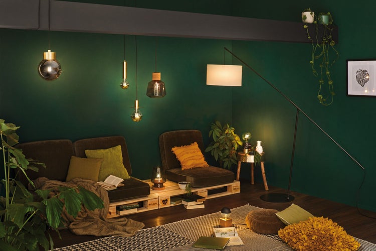 Modern Classic Edition Standard 230V LED Globe Kopfspiegel E27 G95 600lm 6,5W 2700K dimmbar Kopfspiegel Schwarzchrom