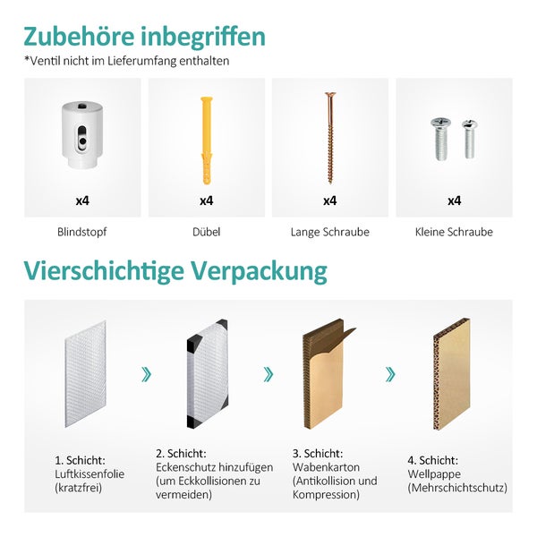 EMKE Badheizkörper Flach 1320x600 mm Weiß, Handtuchwärmer für Badezimmer Handtuchtrockner, Panel Handtuchhalter Seitenanschluss für Wasser 798W