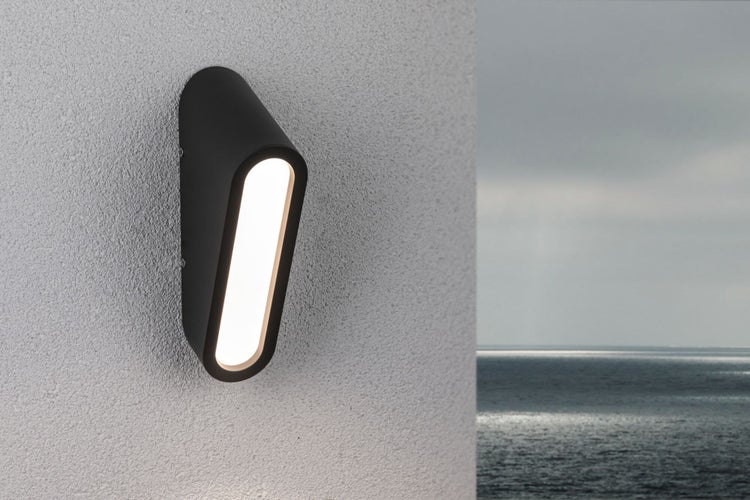 LED Außenwandleuchte Cliff seewasserresistent IP44 64x116mm 3000K 9,5W 300lm 230V Anthrazit Aluminium