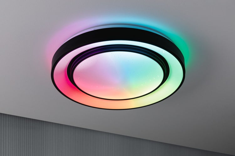 LED Deckenleuchte Rainbow mit Regenbogeneffekt RGBW+ 1500lm 230V 38,5W dimmbar Schwarz, Weiß