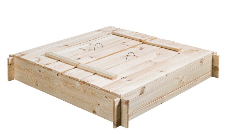 Holzsandkasten mit Deckel
