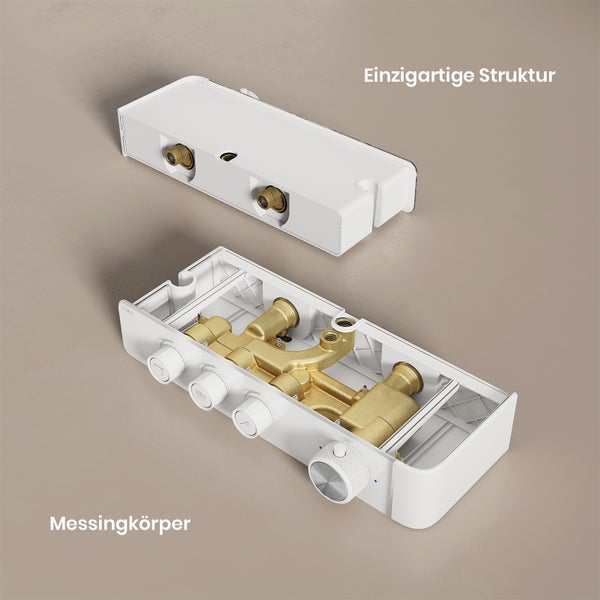 Aufputz-Duscharmatur mit Messingkörper und einzigartiger Struktur