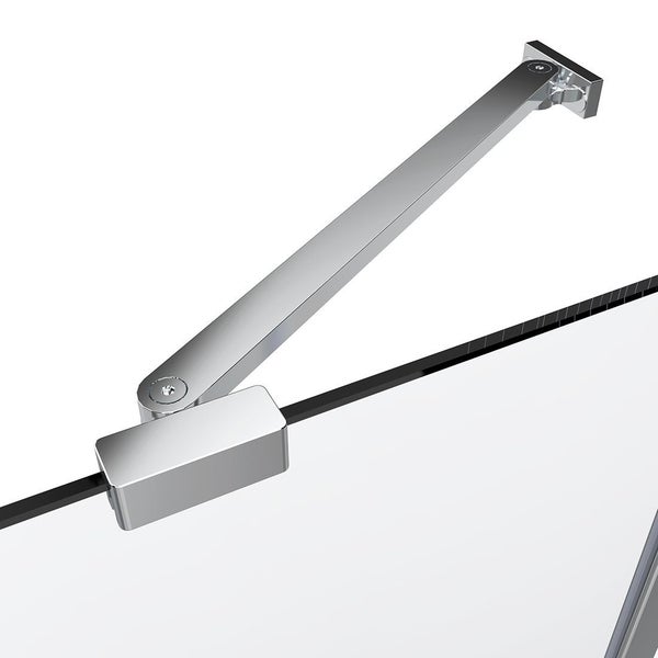 EMKE Eckdusche Duschkabine, 1200 mm X 900 mm, Duschabtrennung Schiebetuer Duschtrennwand195 cm Chrome 8mm ESG-Sicherheitsglas mit Nano Beschichtung