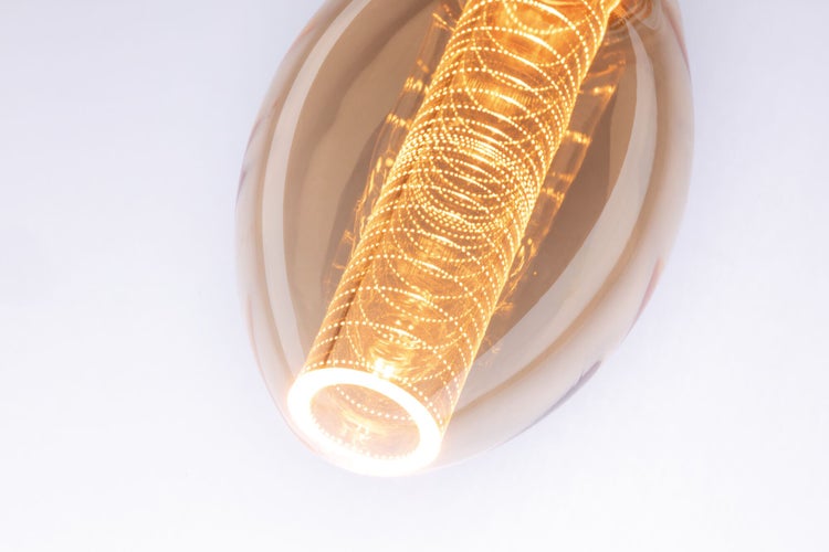 Inner Glow Edition LED Birne Innenkolben Ringmuster E27 230V 230lm 4W 1800K Gold