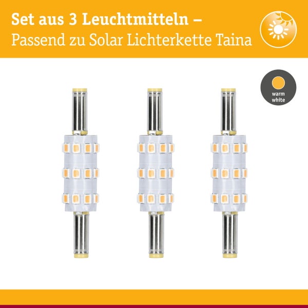 Set aus drei Leuchtmitteln passend zur Solar Lichterkette Taina