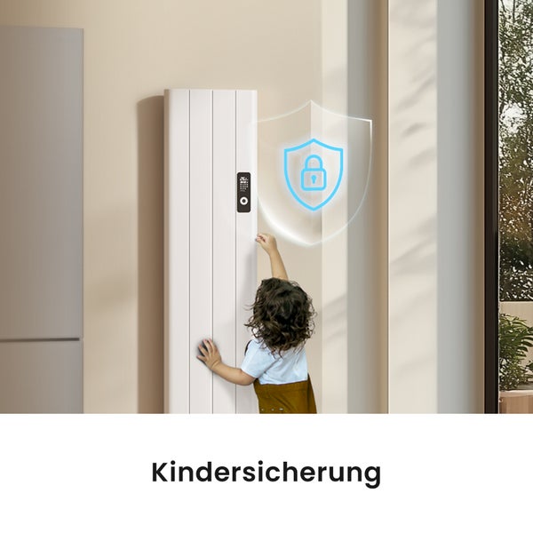 Kindersicherung eines Heizkörpers dargestellt
