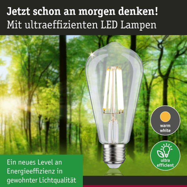 Eco-Line Filament 230V LED Kolben ST64 E27 840lm 4W 4000K Klar