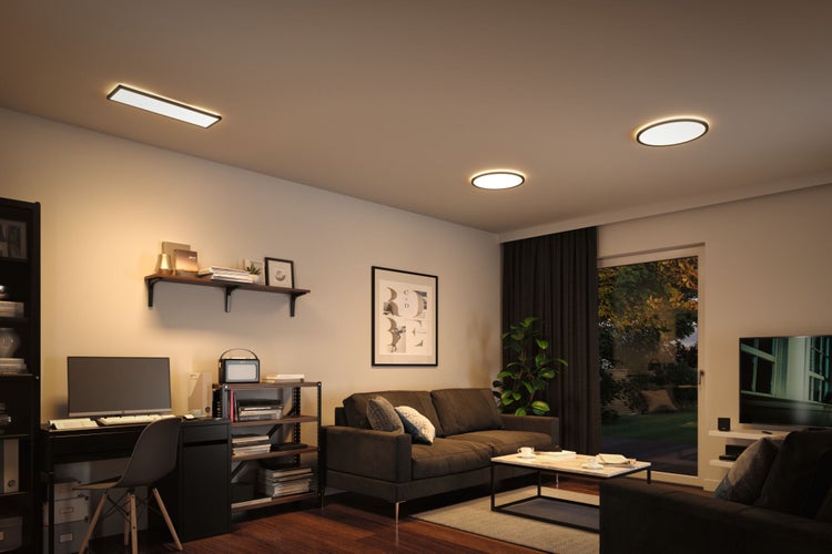 LED Panel 3-Step-Dim Atria Shine Backlight eckig 420x420mm 22W 2200lm 3000K Schwarz dimmbar