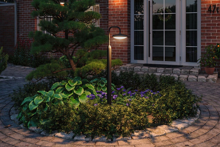 LED Pollerleuchte Nostro seewasserresistent IP44 rund 1135mm 3000K 10W 900lm 230V Anthrazit Aluminium
