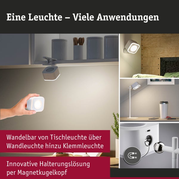Mobile Tischleuchte Varia White Switch 250lm / 60lm 1,6W / 0,4W Weiß
