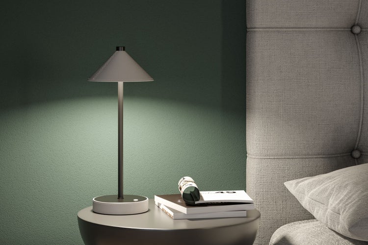 Mobile Tischleuchte Pellini White Switch 300lm 2W Schwarz matt, Beige