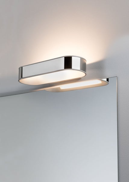 LED Wandleuchte Agena IP44 2700K 1200lm 230V 20W dimmbar Chrom, Weiß matt