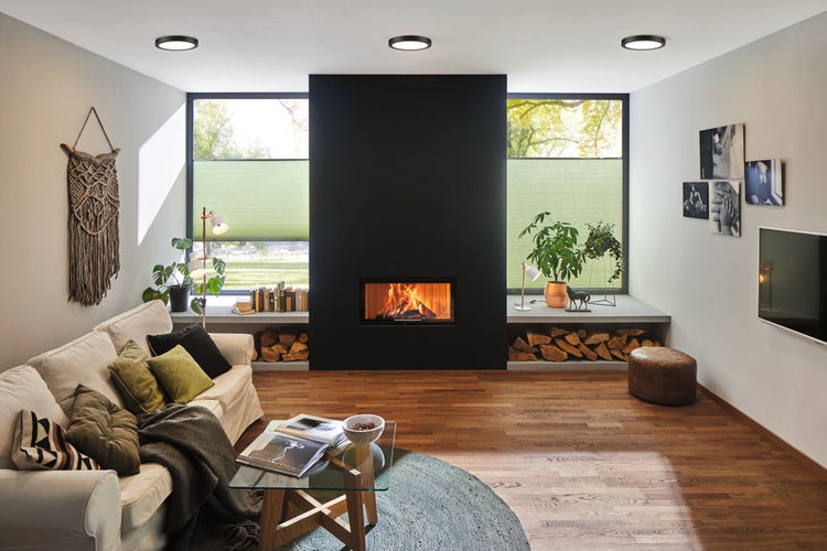 LED Panel Abia rund 300mm 3x22W 3x2200lm 2700K Schwarz matt