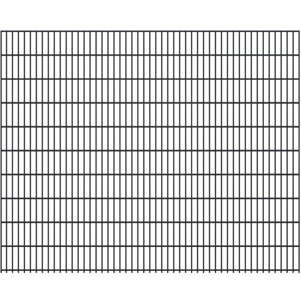 Doppelstabzaunmatte Draht: 6/5/6 mm Breite: 2,5 m Höhe: 2030 mm Anthrazit