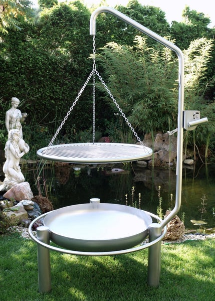 Libatherm Edelstahl-Schwenkgrill 60 cm Grillgalgen und Feuerschale