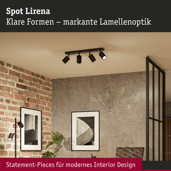 Innenraum mit der Deckenleuchte Lirena mit vier Lampen