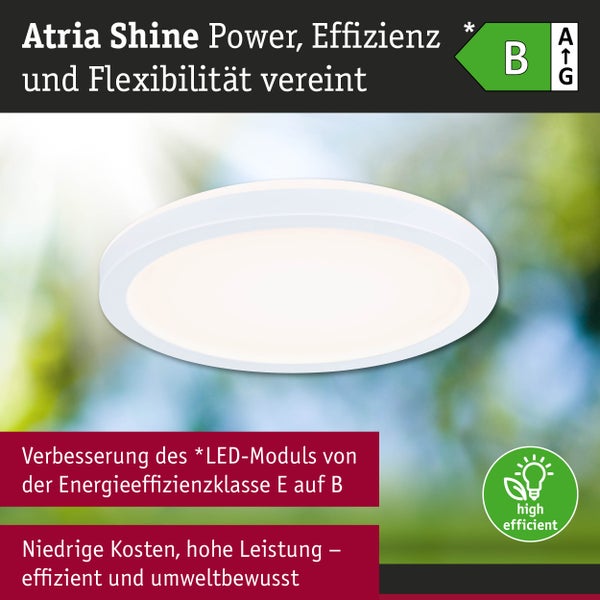 LED Panel Atria Shine IP44 rund 190mm 7,6W 1100lm 3000 - 6500K Weiß