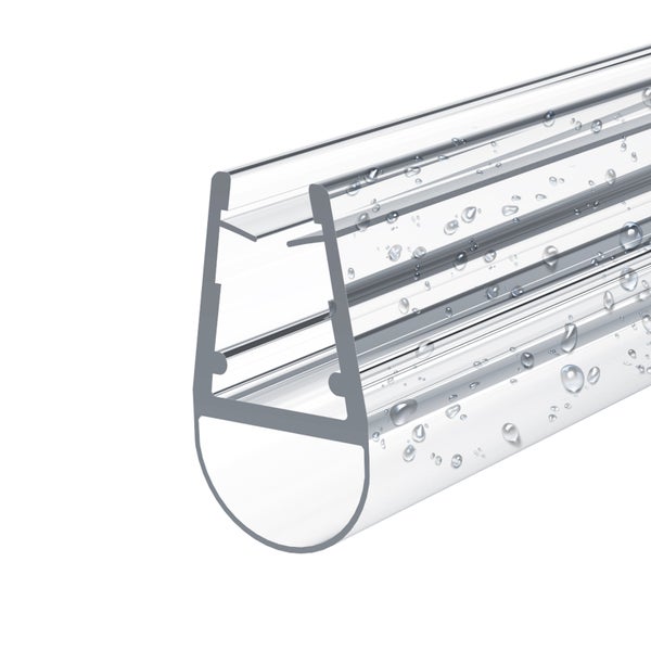 EMKE Duschkabinen Dichtungsstreifen 1000mm, für 7-8mm Glas, Transparent, PVC-Material