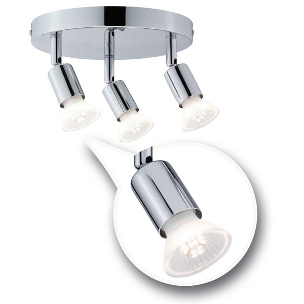 Spotlight Carolina IP44 GU10 230V max. 3x10W dimmbar Chrom