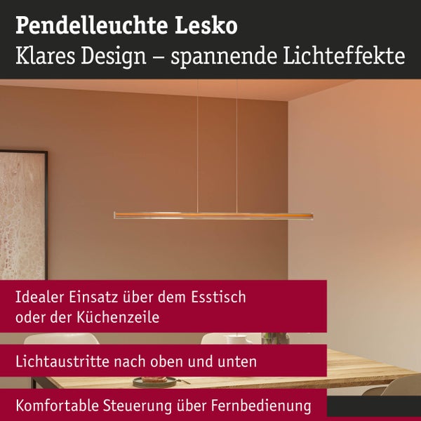 Lesko Pendelleuchte mit klarem Design für Esszimmer oder Küchenzeile