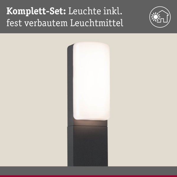 LED Pollerleuchte Bonnie IP44 600mm 3000K 8,5W 560lm 230V Anthrazit Aluminium