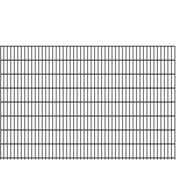 Doppelstabzaunmatte Draht: 8/6/8 mm Breite: 2,5 m Höhe: 1630 mm Anthrazit